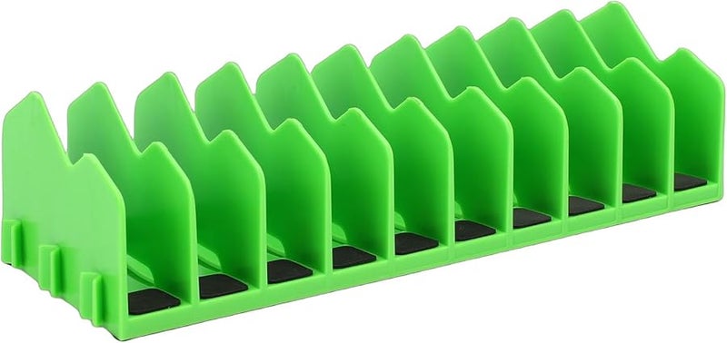 Zerodis منظّم 10 فتحة لملاقط مع قاعدة مانعة للانزلاق حامل أدوات متعدد الأغراض 9.8 × 2.6 بوصة - Image 3